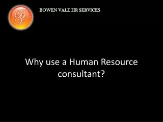 Why use a Human Resource consultant?