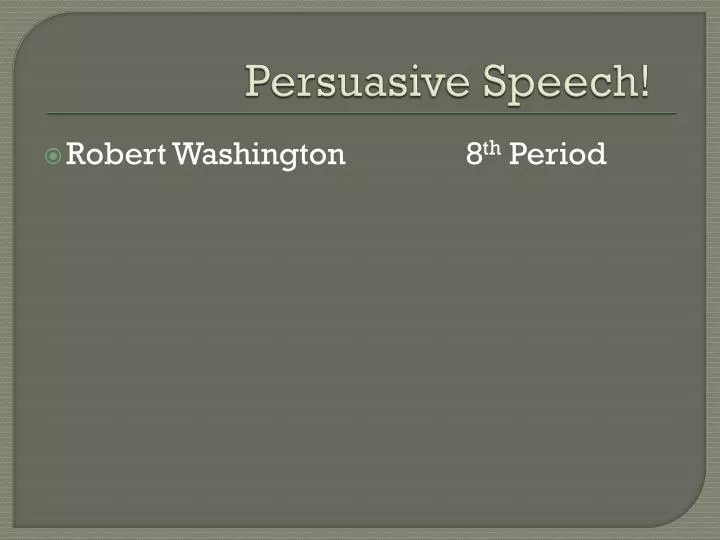 persuasive speech