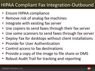 HIPAA Compliant Fax Integration-Outbound