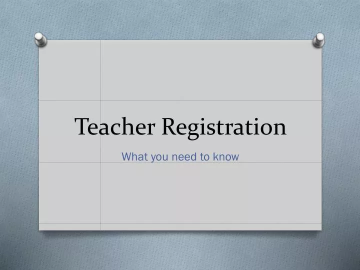 teacher registration