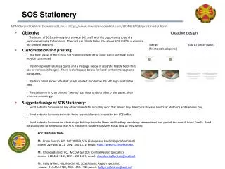 SOS Stationery