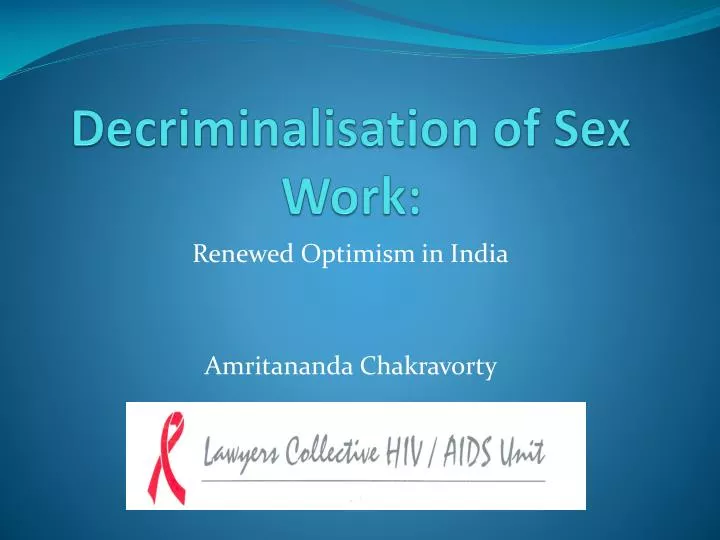 decriminalisation of sex work