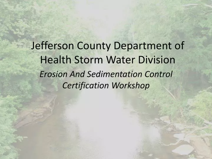 jefferson county department of health storm water division