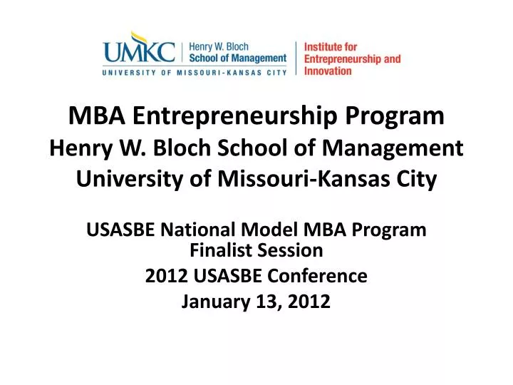 mba entrepreneurship program henry w bloch school of management university of missouri kansas city