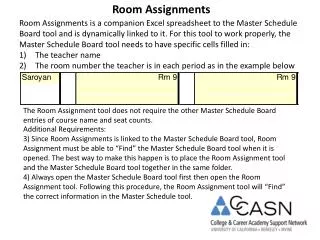 Room Assignments