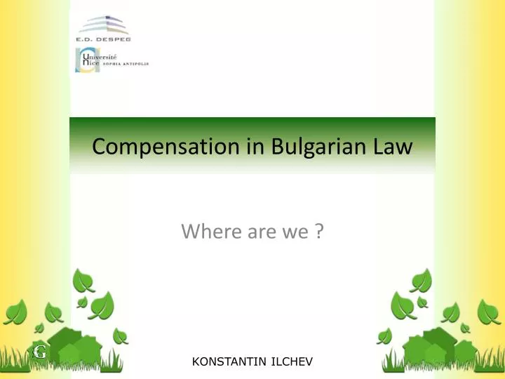 compensation in bulgarian law