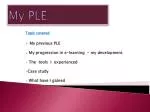 My PLE - slide 1