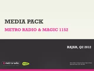 MEDIA PACK METRO RADIO &amp; MAGIC 1152