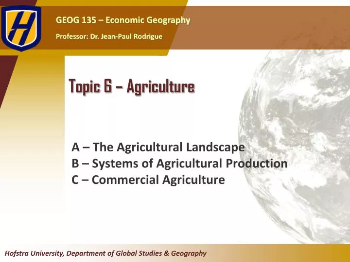 topic 6 agriculture