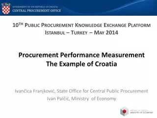 Procurement Performance Measurement The Example of Croatia