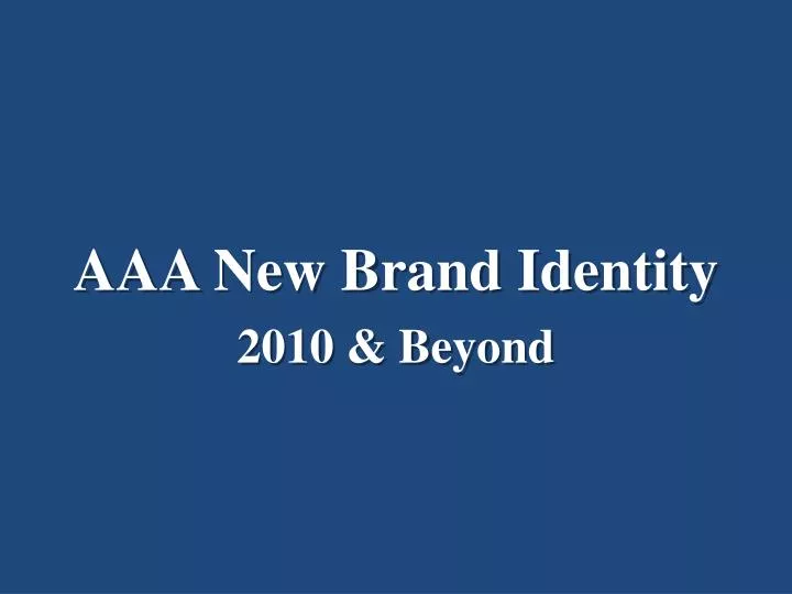 aaa new brand identity