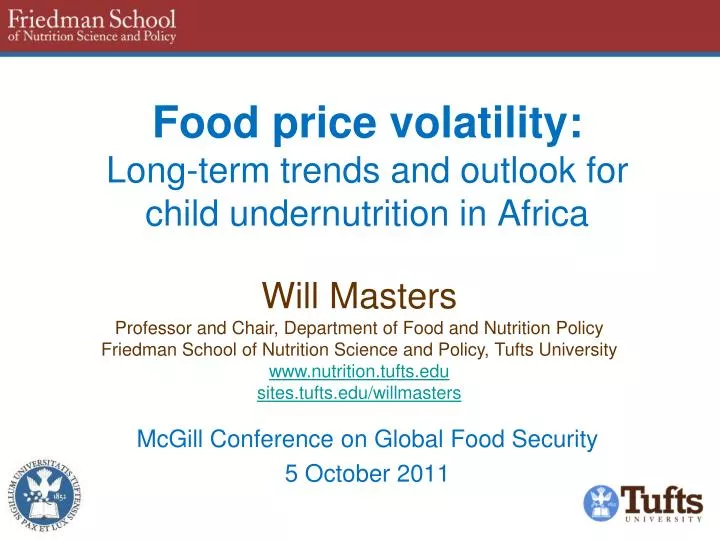 food price volatility l ong term trends and outlook for child undernutrition in africa