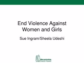 End Violence Against Women and Girls