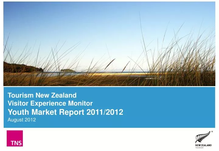 tourism new zealand visitor experience monitor youth market report 2011 2012 august 2012