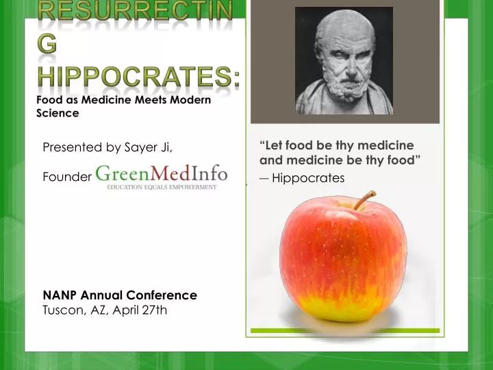 resurrecting hippocrates food as medicine meets modern science