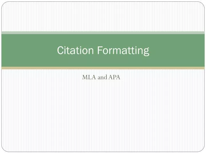 citation formatting