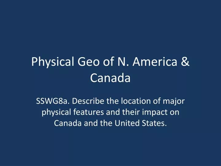 physical geo of n america canada