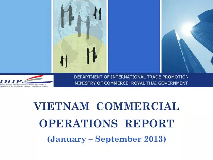 department of international trade promotion ministry of commerce royal thai government
