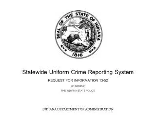 INDIANA DEPARTMENT OF ADMINISTRATION