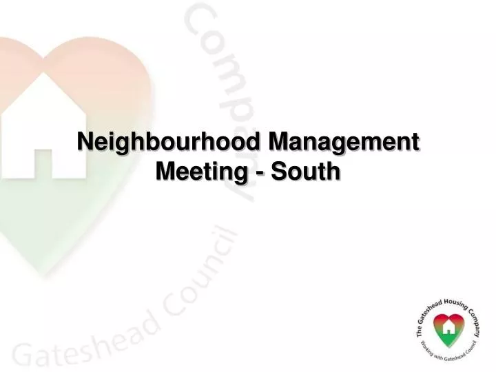 neighbourhood management meeting south