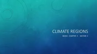 Climate regions