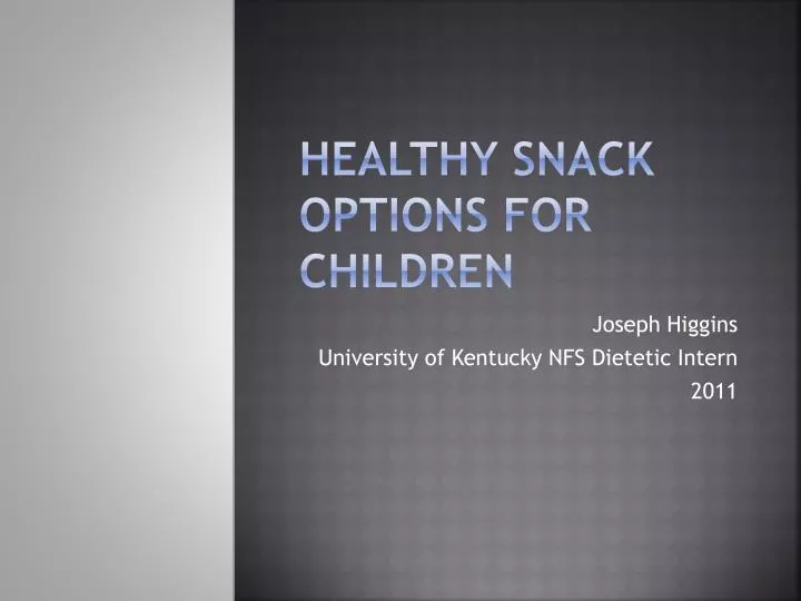 healthy snack options for children