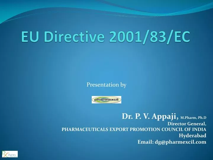 eu directive 2001 83 ec