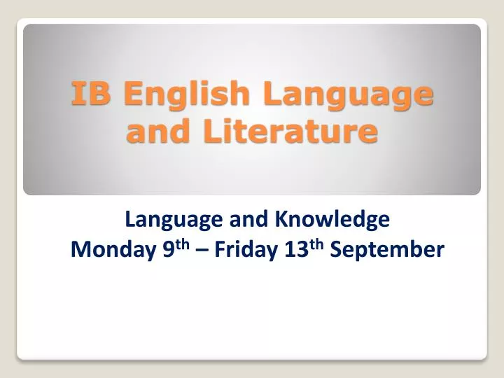 ib english language and literature