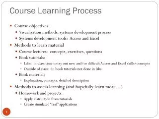 Course Learning Process