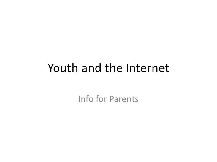 youth and the internet