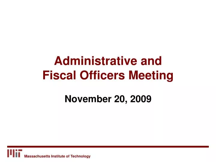 administrative and fiscal officers meeting