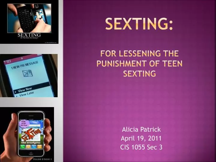 sexting for lessening the punishment of teen sexting