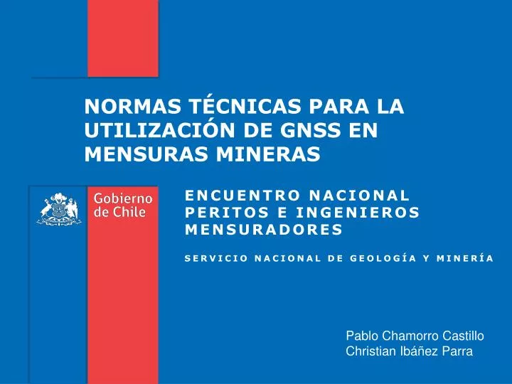 normas t cnicas para la utilizaci n de gnss en mensuras mineras