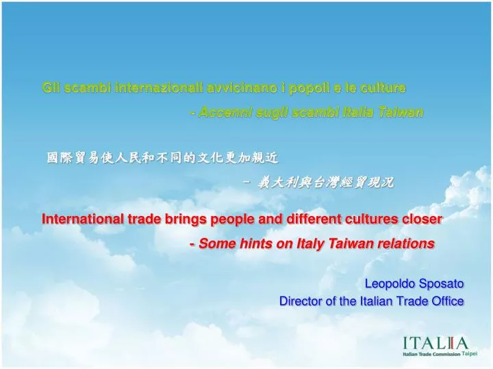 leopoldo sposato director of the italian trade office