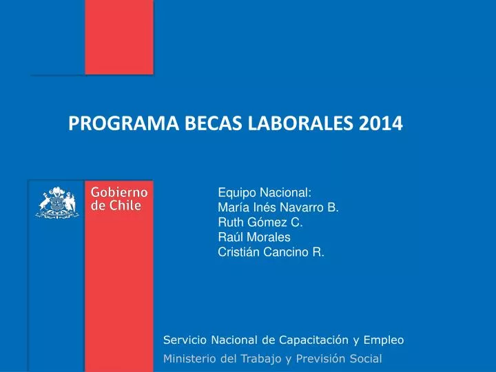 programa becas laborales 2014