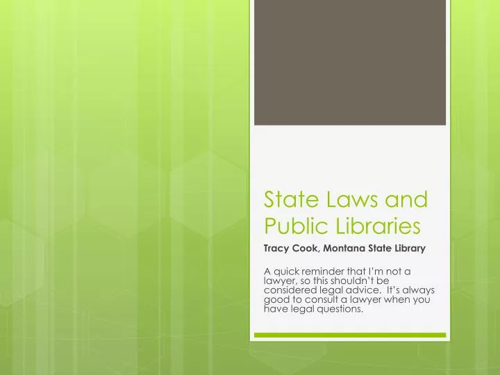 state laws and public libraries