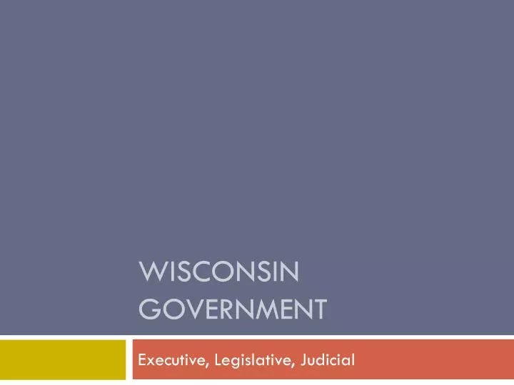 wisconsin government
