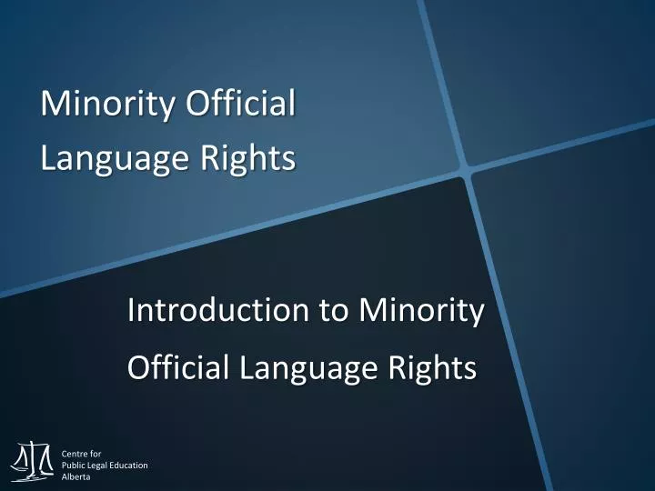 introduction to minority official language rights
