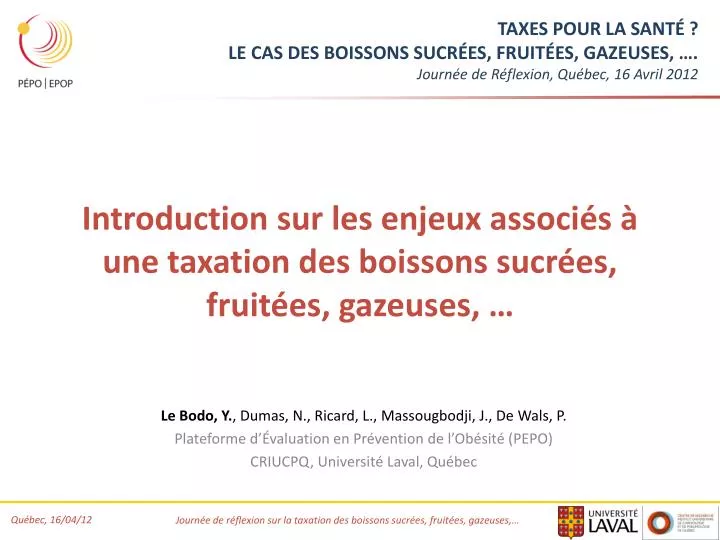 introduction sur les enjeux associ s une taxation des boissons sucr es fruit es gazeuses