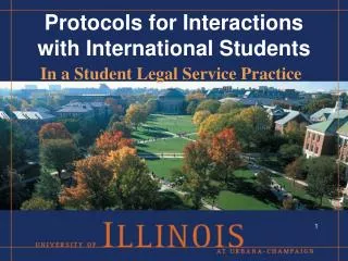 Protocols for Interactions with International Students