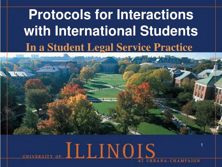 protocols for interactions with international students