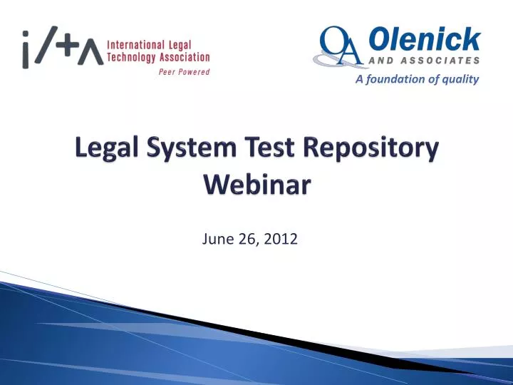 legal system test repository webinar