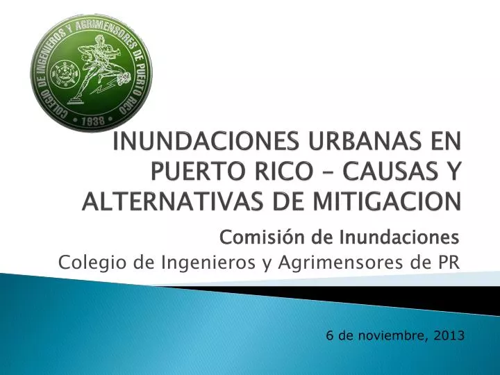 inundaciones urbanas en puerto rico causas y alternativas de mitigacion