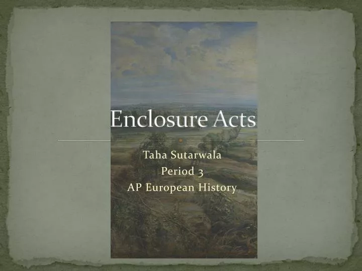 enclosure acts