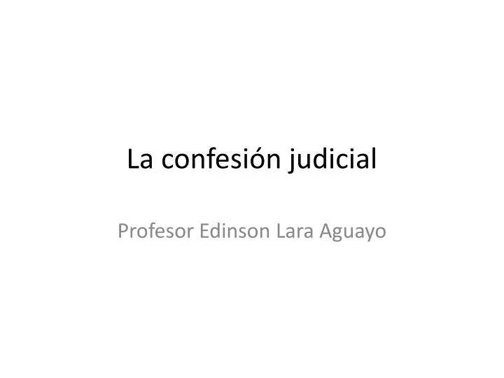 la confesi n judicial