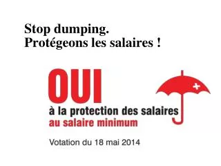 stop dumping prot geons les salaires