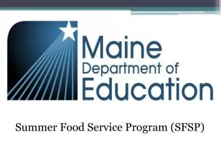 Summer Food Service Program (SFSP)