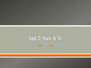unit 3 state nc