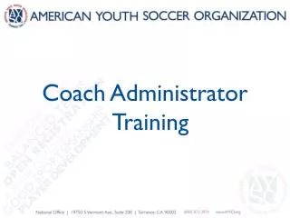 Coach Administrator Training