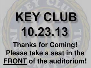 Key Club 10.23.13
